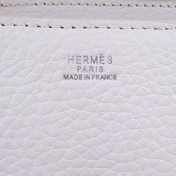 Hermes Constance Togo Leather Handbag - H020 Offwhite with Silver Hardware - Click Image to Close