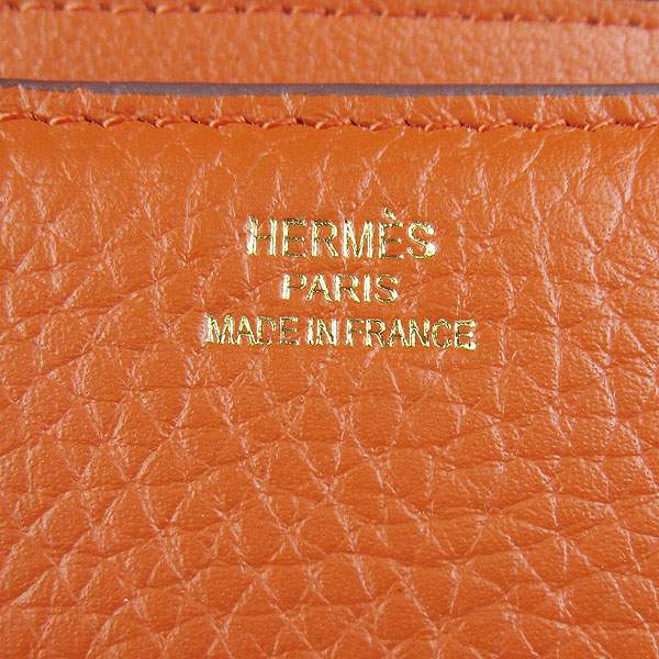 Hermes Constance Togo Leather Handbag - H020 Orange with Gold Hardware