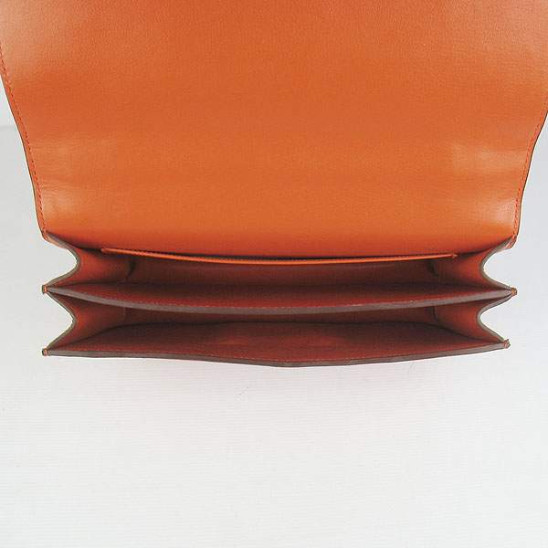 Hermes Constance Togo Leather Handbag - H020 Orange with Silver Hardware