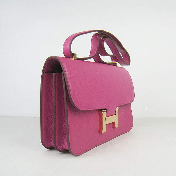 Hermes Constance Togo Leather Handbag - H020 Peach Red with Gold Hardware