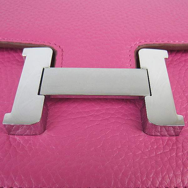 Hermes Constance Togo Leather Handbag - H020 Peach Red with Silver Hardware