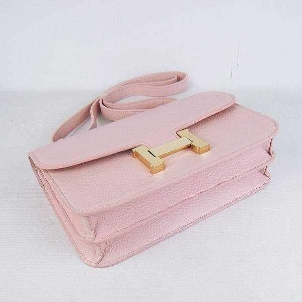 Hermes Constance Togo Leather Handbag - H020 Pink with Gold Hardware - Click Image to Close