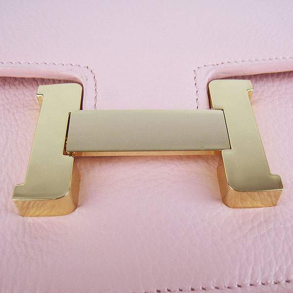 Hermes Constance Togo Leather Handbag - H020 Pink with Gold Hardware - Click Image to Close
