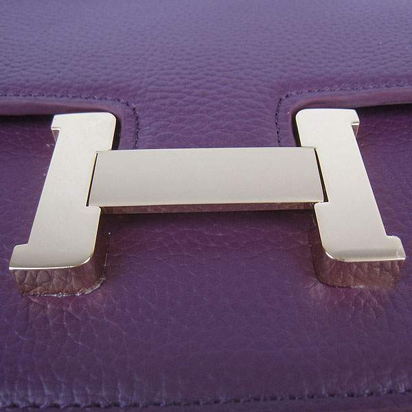 Hermes Constance Togo Leather Handbag - H020 Purple with Gold Hardware
