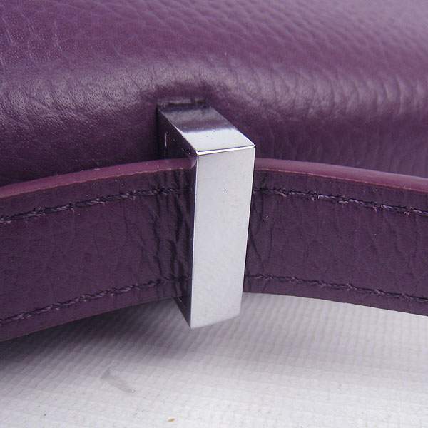 Hermes Constance Togo Leather Handbag - H020 Purple with Silver Hardware
