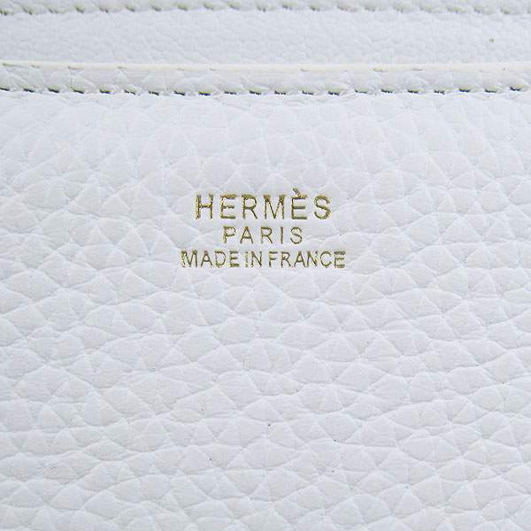Hermes Constance Togo Leather Handbag - H020 White with Gold Hardware