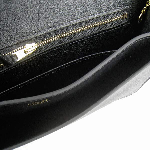 Hermes Lydie 2way Shoulder Bag - H021 Black With Gold Hardware - Click Image to Close