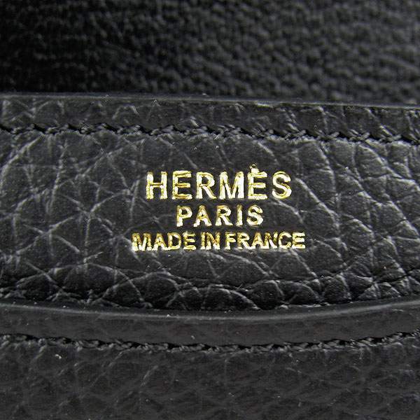 Hermes Lydie 2way Shoulder Bag - H021 Black With Gold Hardware - Click Image to Close