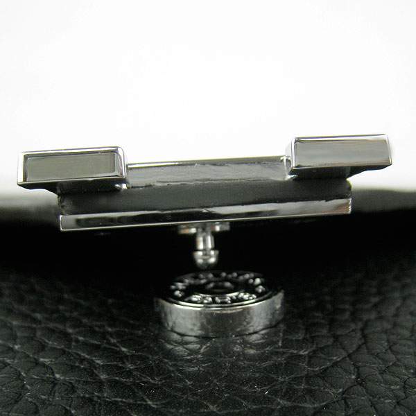 Hermes Lydie 2way Shoulder Bag - H021 Black With Silver Hardware - Click Image to Close