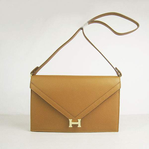 Hermes Lydie 2way Shoulder Bag - H021 Coffee With Gold Hardware