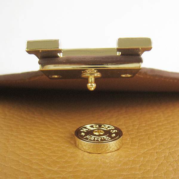 Hermes Lydie 2way Shoulder Bag - H021 Coffee With Gold Hardware - Click Image to Close