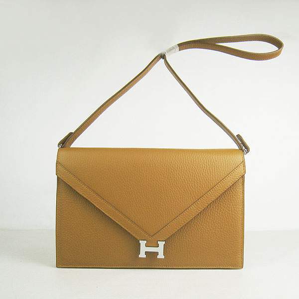 Hermes Lydie 2way Shoulder Bag - H021 Coffee With Silver Hardware