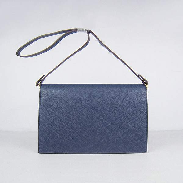 Hermes Lydie 2way Shoulder Bag - H021 Dark Blue With Gold Hardware