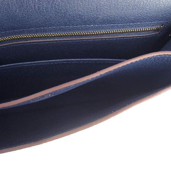 Hermes Lydie 2way Shoulder Bag - H021 Dark Blue With Gold Hardware - Click Image to Close