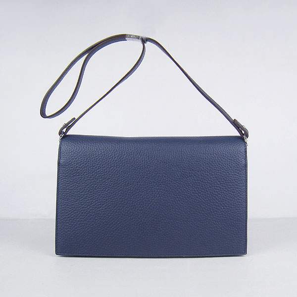 Hermes Lydie 2way Shoulder Bag - H021 Dark Blue With Silver Hardware