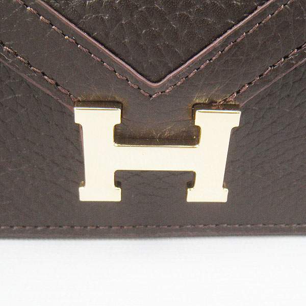Hermes Lydie 2way Shoulder Bag - H021 Dark Coffee With Gold Hardware