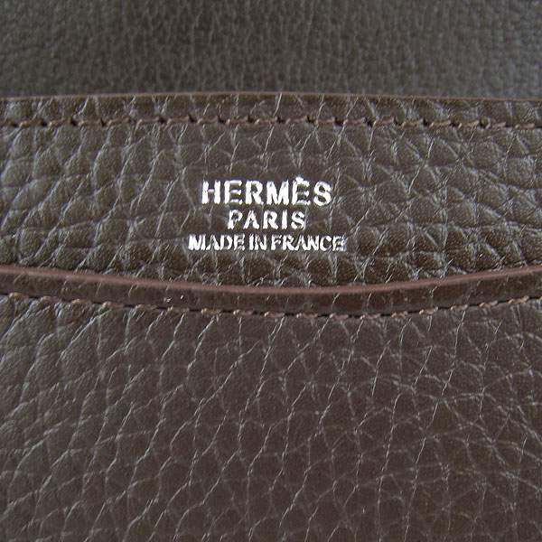 Hermes Lydie 2way Shoulder Bag - H021 Dark Coffee With Silver Hardware