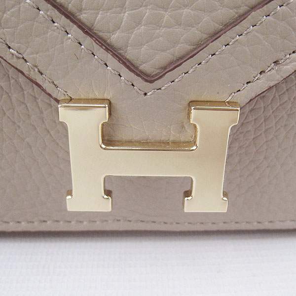 Hermes Lydie 2way Shoulder Bag - H021 Grey With Gold Hardware
