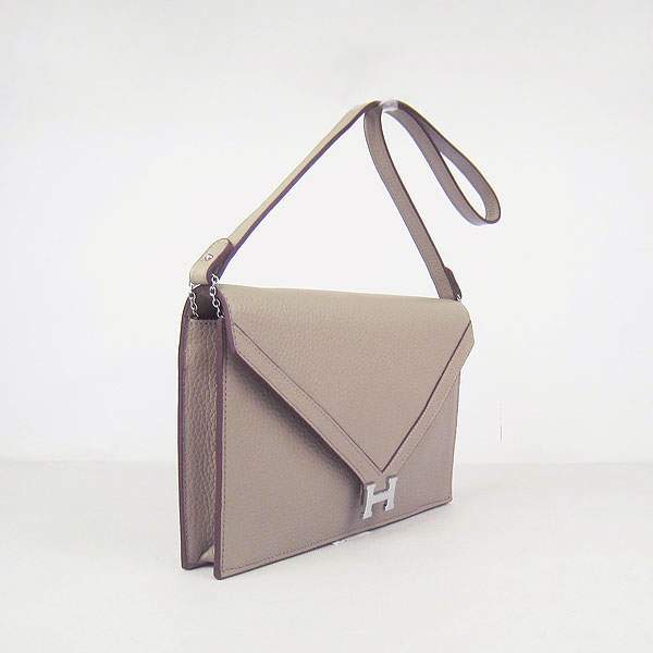 Hermes Lydie 2way Shoulder Bag - H021 Grey With Silver Hardware