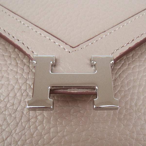 Hermes Lydie 2way Shoulder Bag - H021 Grey With Silver Hardware - Click Image to Close