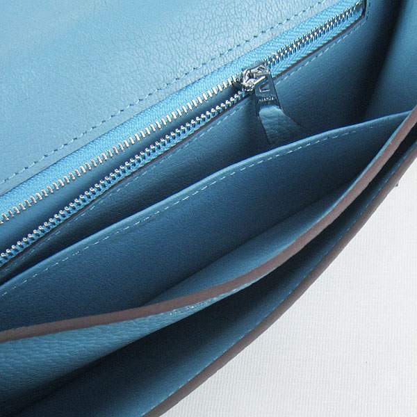 Hermes Lydie 2way Shoulder Bag - H021 Light Blue With Silver Hardware