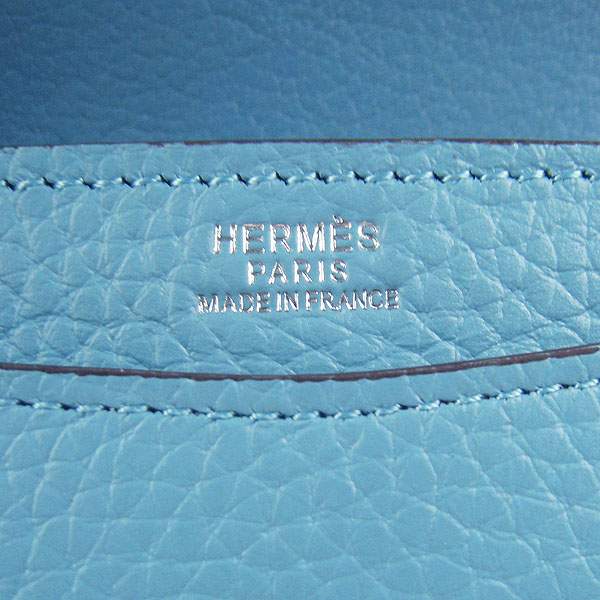 Hermes Lydie 2way Shoulder Bag - H021 Light Blue With Silver Hardware