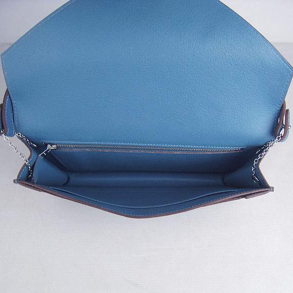 Hermes Lydie 2way Shoulder Bag - H021 Blue With Silver Hardware