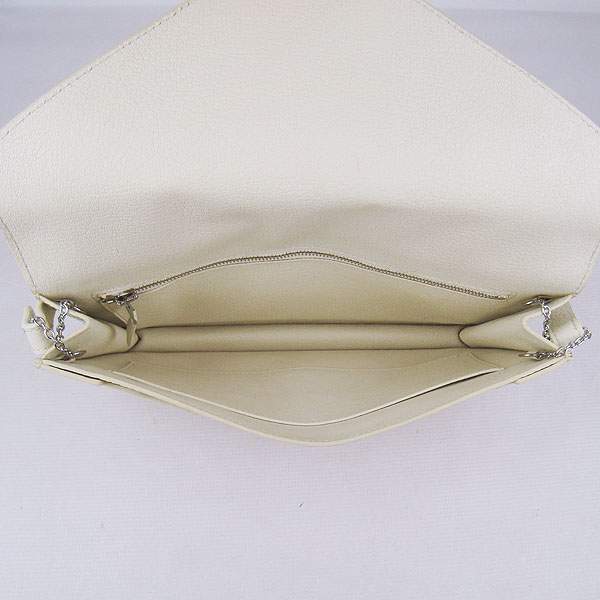 Hermes Lydie 2way Shoulder Bag - H021 Offwhite With Silver Hardware