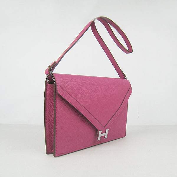 Hermes Lydie 2way Shoulder Bag - H021 Peach Red With Silver Hardware