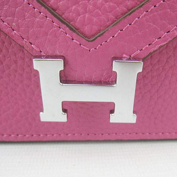 Hermes Lydie 2way Shoulder Bag - H021 Peach Red With Silver Hardware - Click Image to Close