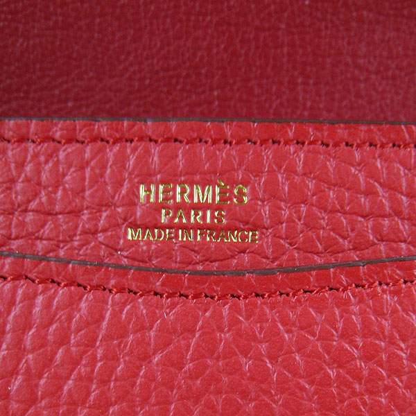 Hermes Lydie 2way Shoulder Bag - H021 Red With Gold Hardware