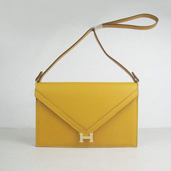 Hermes Lydie 2way Shoulder Bag - H021 Yellow With Gold Hardware