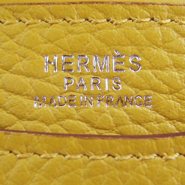Hermes Lydie 2way Shoulder Bag - H021 Yellow With Silver Hardware