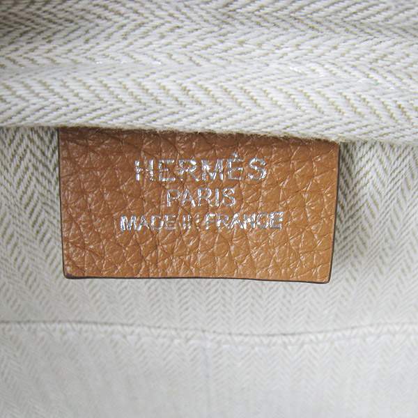 Hermes Victoria 35cm Calf Leather Bowling HandBag - H2802 Coffee - Click Image to Close