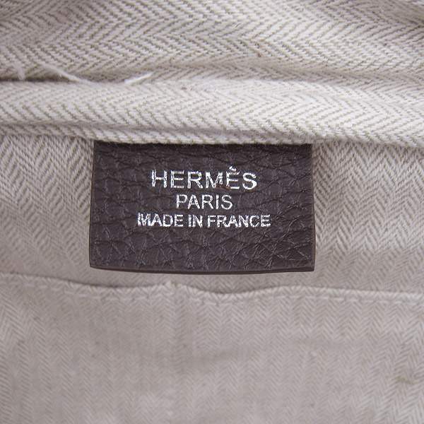 Hermes Victoria 35cm Calf Leather Bowling HandBag - H2802 Dark Coffee