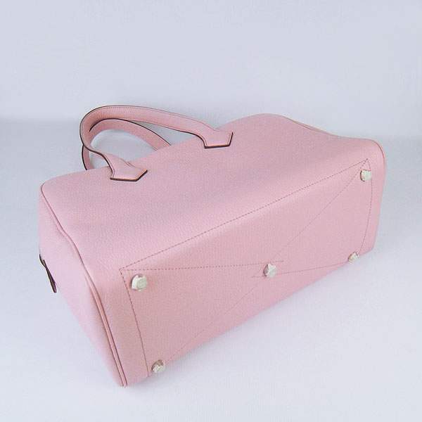 Hermes Victoria 35cm Calf Leather Bowling HandBag - H2802 Pink