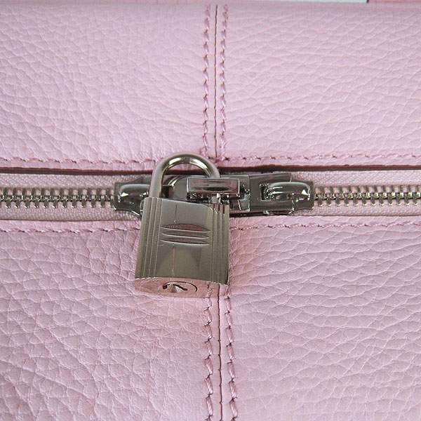 Hermes Victoria 35cm Calf Leather Bowling HandBag - H2802 Pink