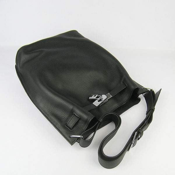 Hermes So Kelly 34cm Tote Leather Handbag - H2804 Black