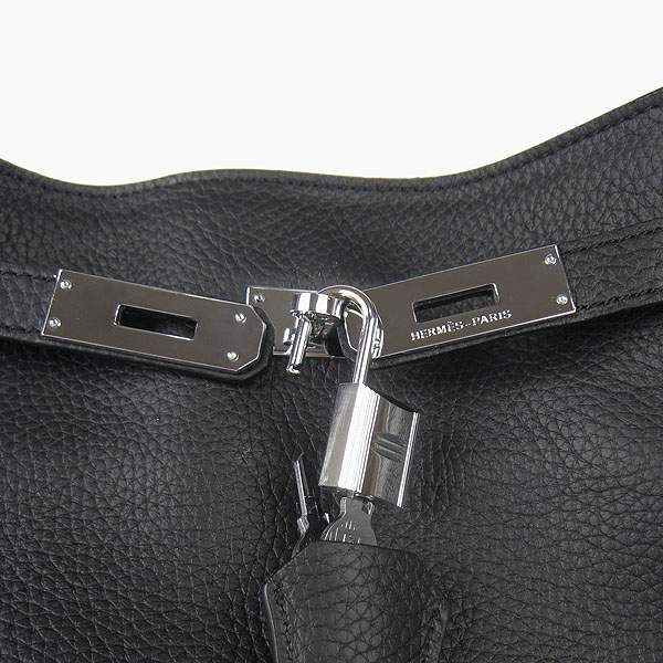 Hermes So Kelly 34cm Tote Leather Handbag - H2804 Black - Click Image to Close