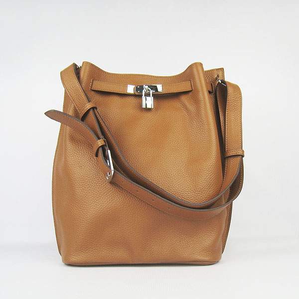Hermes So Kelly 34cm Tote Leather Handbag - H2804 Coffee - Click Image to Close