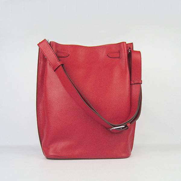 Hermes So Kelly 34cm Tote Leather Handbag - H2804 Red
