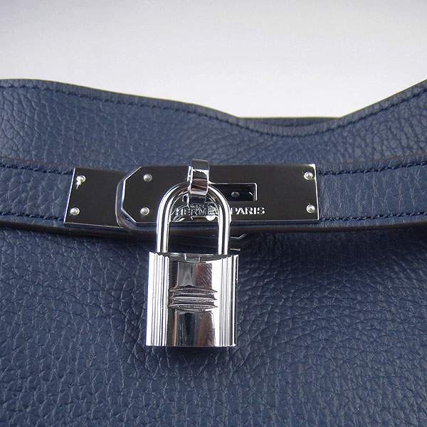 Hermes So Kelly 34cm Tote Leather Handbag - H2804 Dark Blue