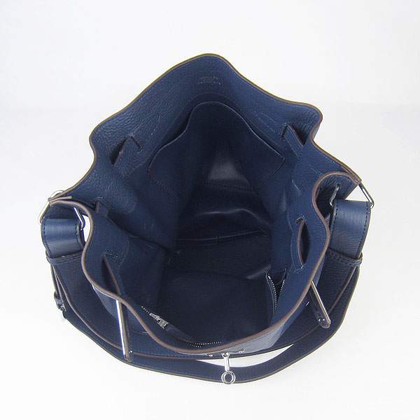 Hermes So Kelly 34cm Tote Leather Handbag - H2804 Dark Blue - Click Image to Close