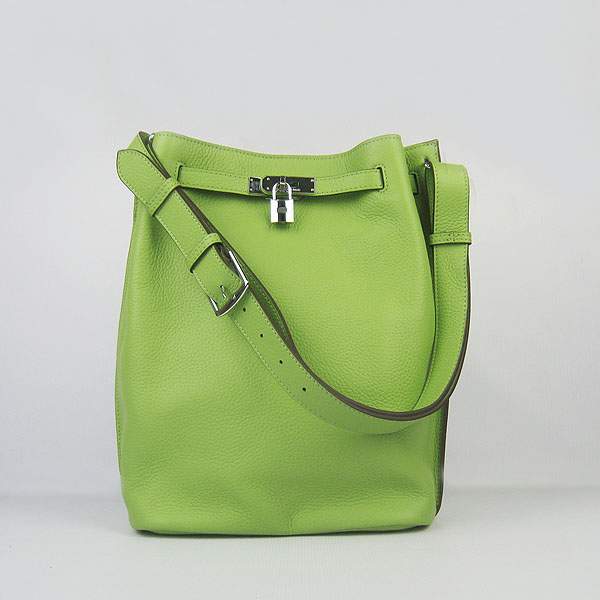 Hermes So Kelly 34cm Tote Leather Handbag - H2804 Green - Click Image to Close