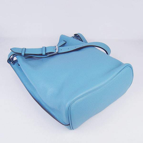 Hermes So Kelly 34cm Tote Leather Handbag - H2804 Light Blue - Click Image to Close