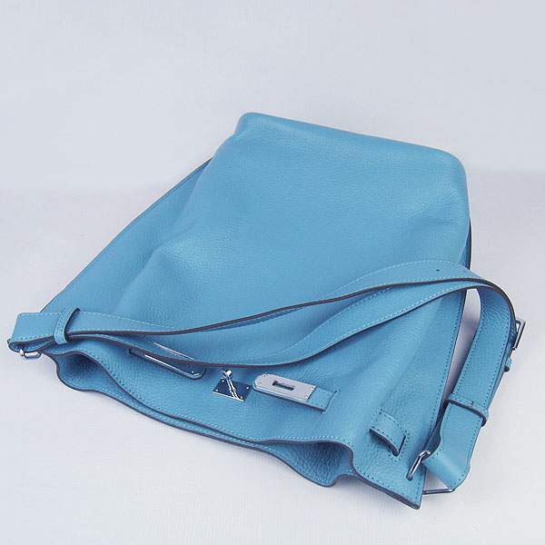 Hermes So Kelly 34cm Tote Leather Handbag - H2804 Light Blue