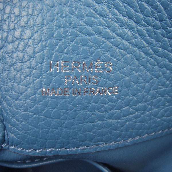 Hermes So Kelly 34cm Tote Leather Handbag - H2804 Blue