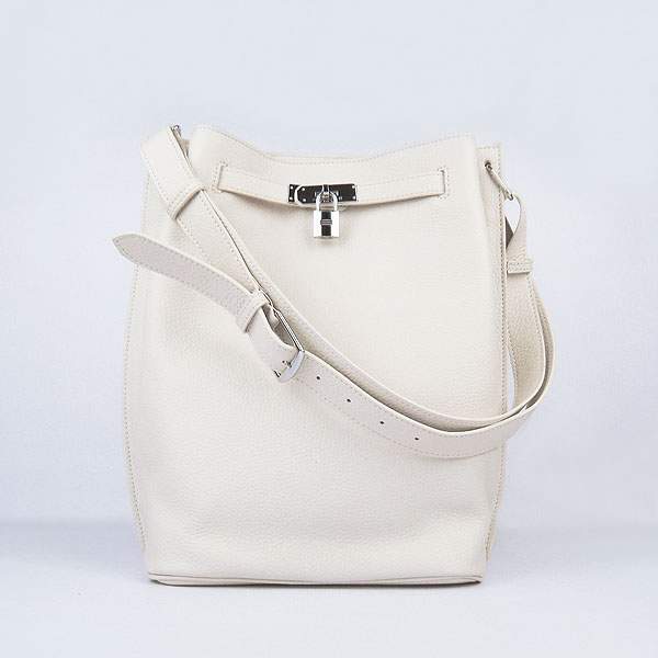 Hermes So Kelly 34cm Tote Leather Handbag - H2804 Offwhite - Click Image to Close