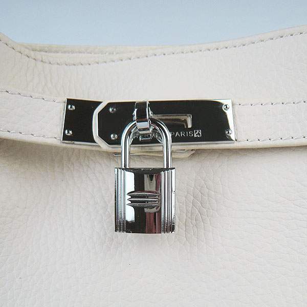 Hermes So Kelly 34cm Tote Leather Handbag - H2804 Offwhite