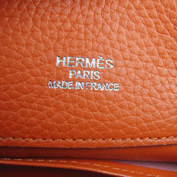 Hermes So Kelly 34cm Tote Leather Handbag - H2804 Orange - Click Image to Close